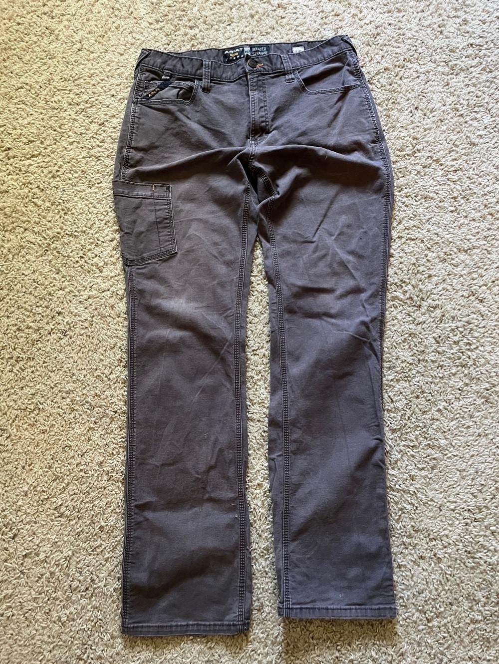 Ariat Men’s Relaxed Straight Gray Jeans 34/36